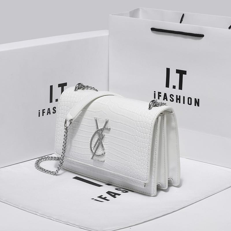 Poplar Forest Leather High-end Bag New Shoulder Chain Fringed Small Square Bag Versatile Messenger Women's Bag