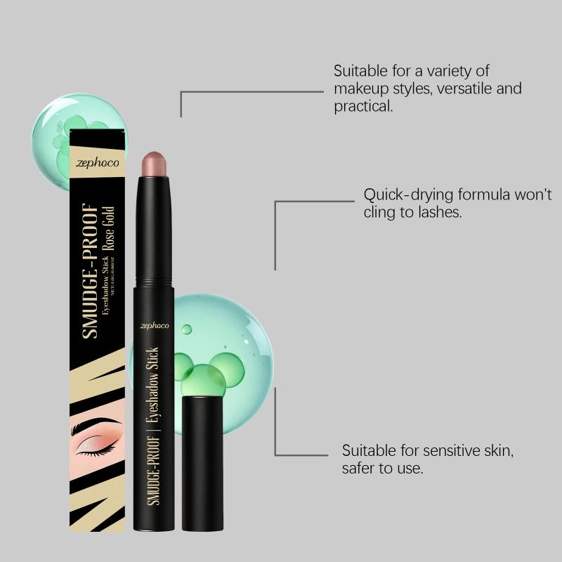 Sweat Proof Waterproof Eye Shadow Stick Quick Apply Long Lasting Cream Pen for Gym Lovers and Runners