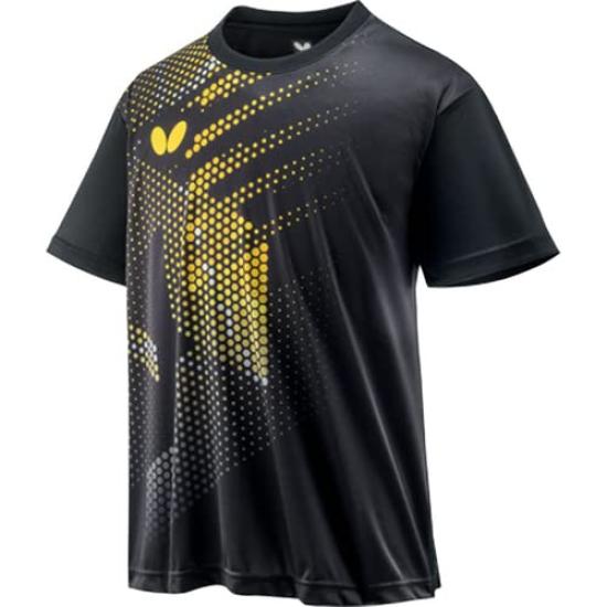 Butterfly Table Tennis Abstract Short Size S T-Shirt, 46130, Unisex, Sleeve, 085 Yellow
