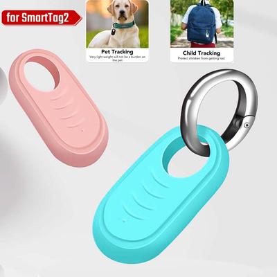 1PCS NEW Silicone Case With Keychain Anti-Drop Cover Shell For Samsung Galaxy Smart Tag 2 Washable Soft Protective Sleeve Skins