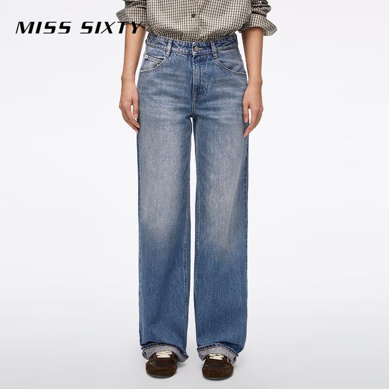

Женские джинсы MISS SIXTY в стиле ретро, рваные, прямого кроя 28
