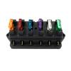 6 Way Fuse Holder Box Car Vehicle Automotive Circuit Blade Fuse Block with 6 Standard Fuses