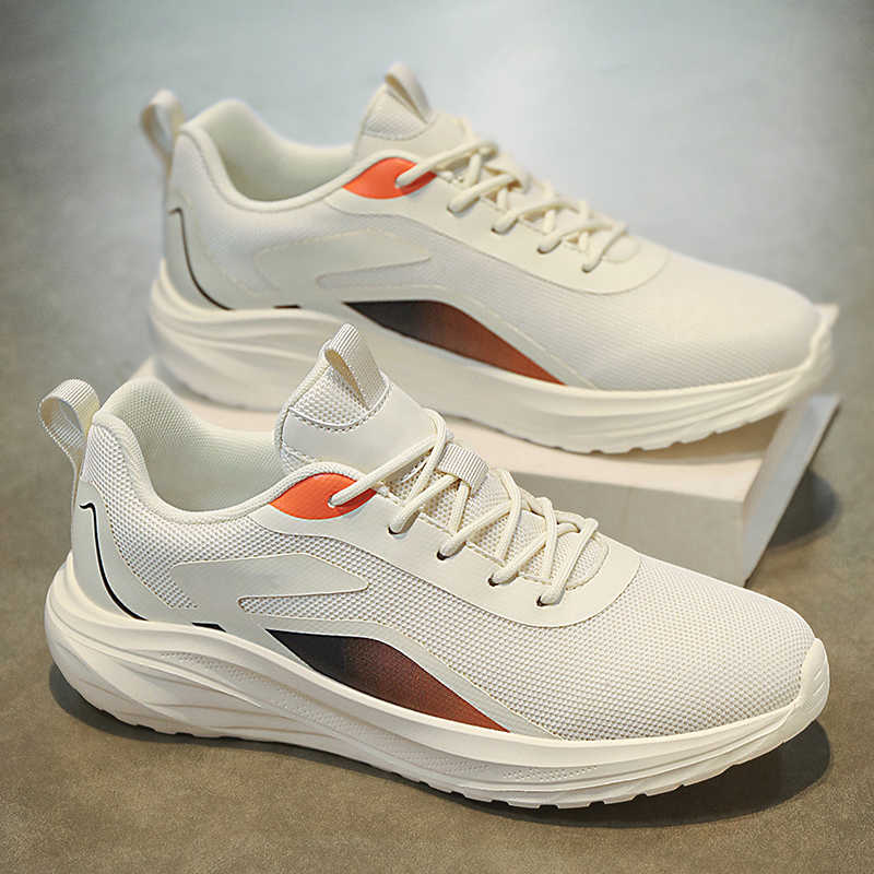 Fashion With Lacing Without Heel Shoes Men Running Casual Orange Trainers Gray Man Sneakers Sport Famous New Year's Deporte