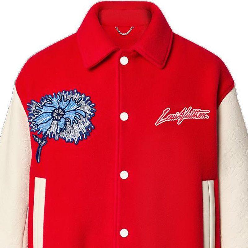 Louis Vuitton X Yayoi Kusama Psychedelic Flower Embroidered Varsity Blouson 1AB8I1