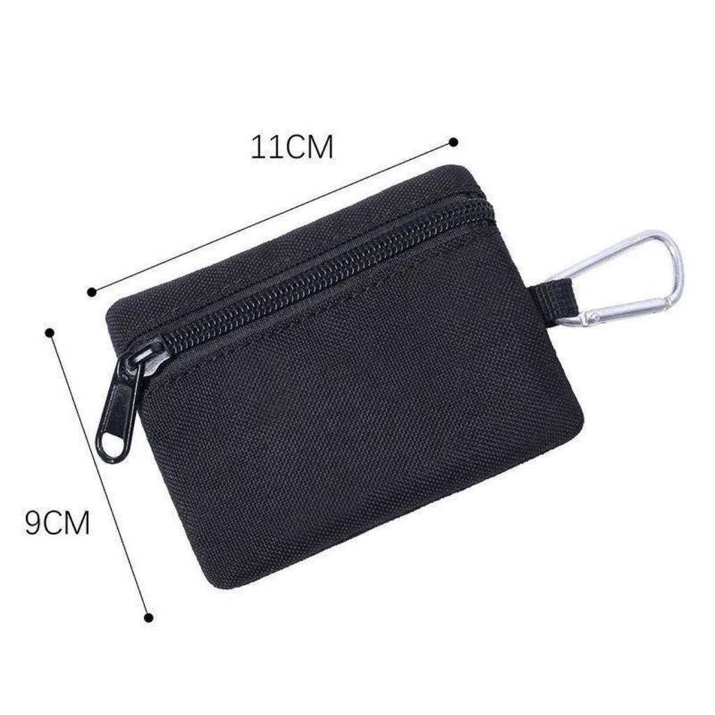 Simple outdoor tactical key bag zipper coin purse headphones storage card bag small wallet mini tools bag