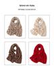 Autumn & Winter 100% Pure Cashmere Hollow Knit Jacquard Color Block Neck Gaiter Scarf