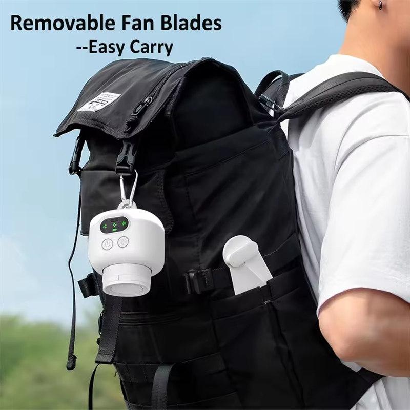 Portable Ceiling Fan for Camping Tent, 8000mAh Rechargeable, Wireless, Remote Control, with Light, Air Circulator for Outdoor, Indoor, and Canopy Use