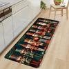 Christmas-Themed Nutcracker Soldier Pattern Kitchen Carpet, Long Corridor Carpet, Anti-Slip And Washable, Home Decoration