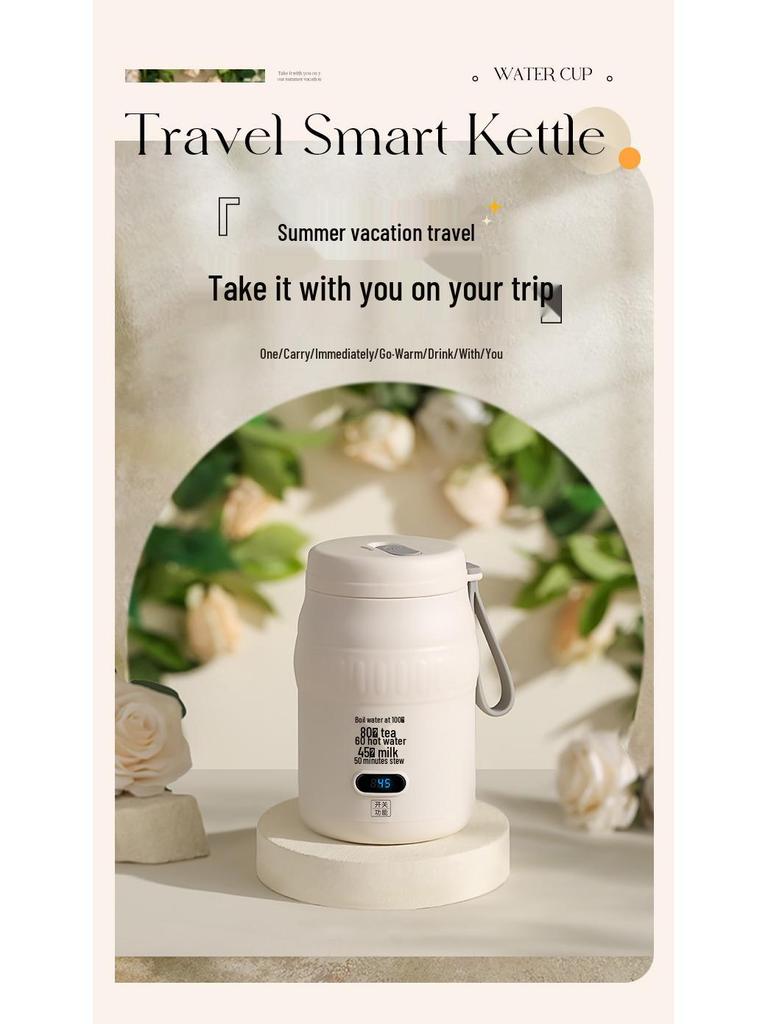 Portable Electric Heating Cup: Multi-functional Milk Warmer, Travel Kettle, and Office Hot Water Insulator