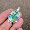 Abalone Shell Gemstone Handmade 925 Sterling Silver Jewelry Pendant 1.69" KKG-353