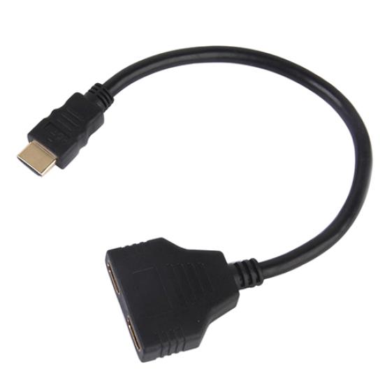 1080P HDMI-compatible Port Male To 2 Female 1 In 2 Out Splitter Cable Adapter Converter