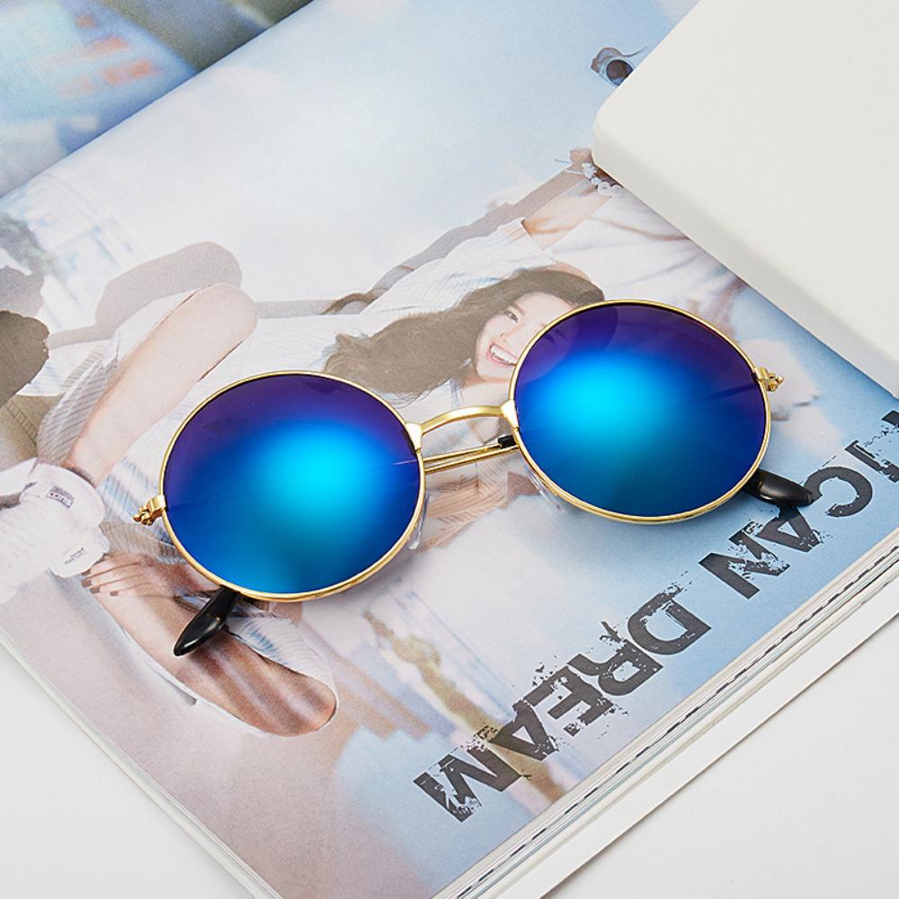 Retro Sunglasses Men's and Women's Round Prince Sunglasses Toad Glasses Color Reflective Sunglasses On the Beach Prince Glasses