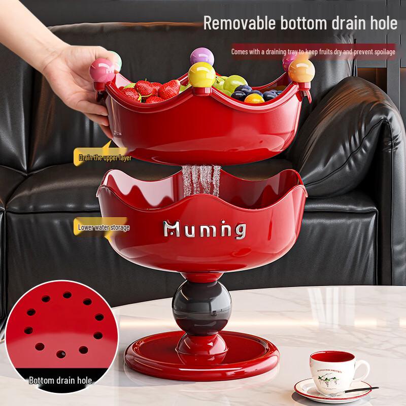ZISIZ Crown Decorative Fruit & Snack Drain Tray