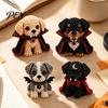 Puppy Bead Art Project Halloween Dog Set, DIY 4 Beaded Figurines, 3D Creative Hobby Sets Craft Kit for Adults Teens, Holiday Decoration Handmade Gift