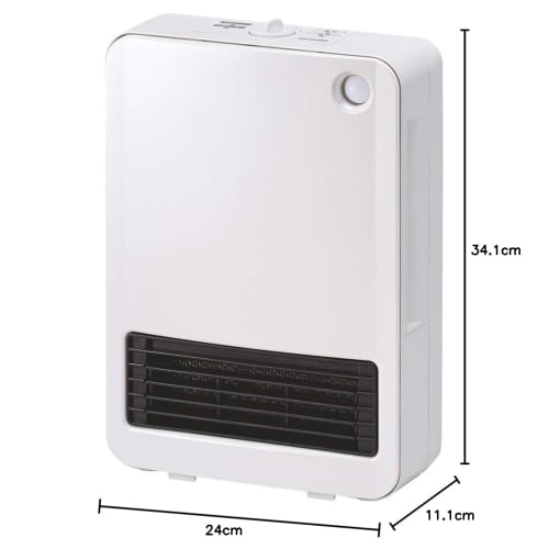 IRIS OHYAMA Heater Ceramic Fan Heater with Human Sensor 1200W ~8 Tatami Width 24 X Height 34 X Depth 11cm PCH-125D-W White