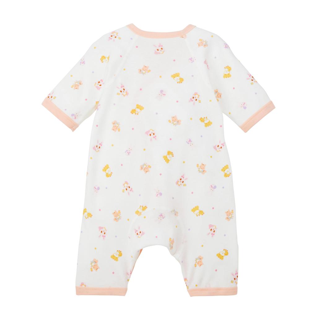 MIKI HOUSE Combiall Babyunterwäsche, Allover-Print, 100% Baumwolle, Hergestellt in Japan, für Jungen und Mädchen, Neugeborene, 60-70cm, Gelb, 40-2347-145