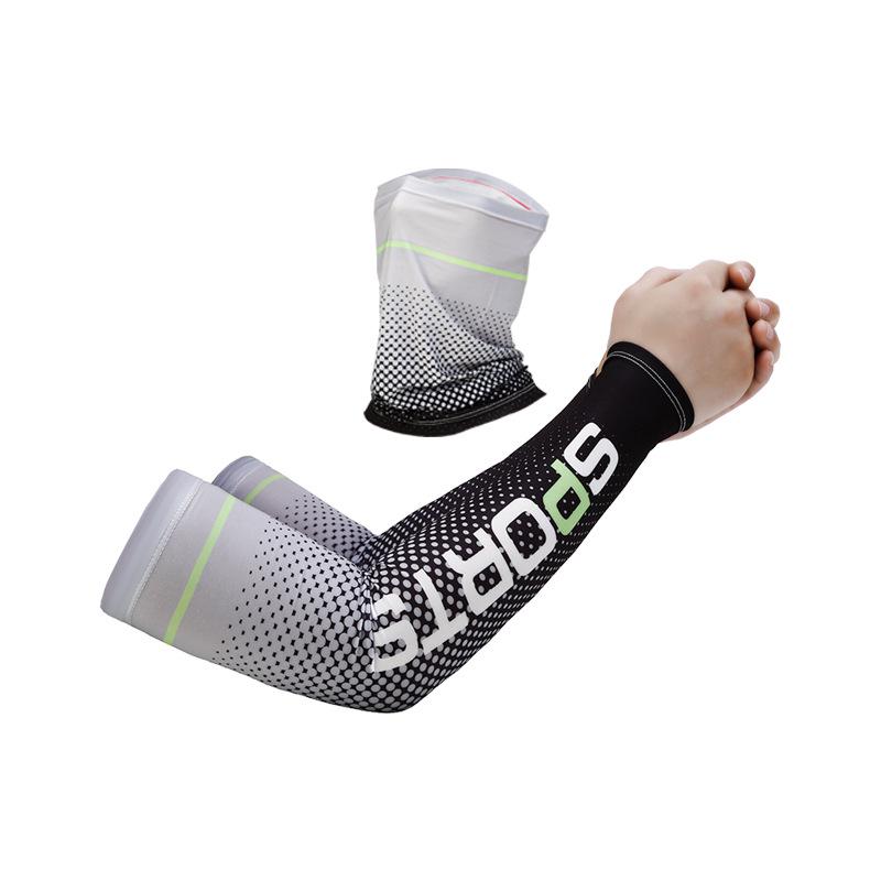 Sport Style Sun Protection Breathable Cycling Arm Warmers for Men and Women - Thin Ice Silk Sleeves