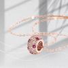 Pink Zircon Diamond Lulu Pendant Necklace - Vintage Style Women's Light Luxury Jewelry