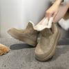 Women's Snow Boots Flat-soled, Warm Winter Women Boots Large-sized Ankle and Short Boots Female