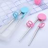 Training Chopsticks Detachable Correcting Cutlery Reusable Stainless Steel Training Chopsticks Helper for Noodles