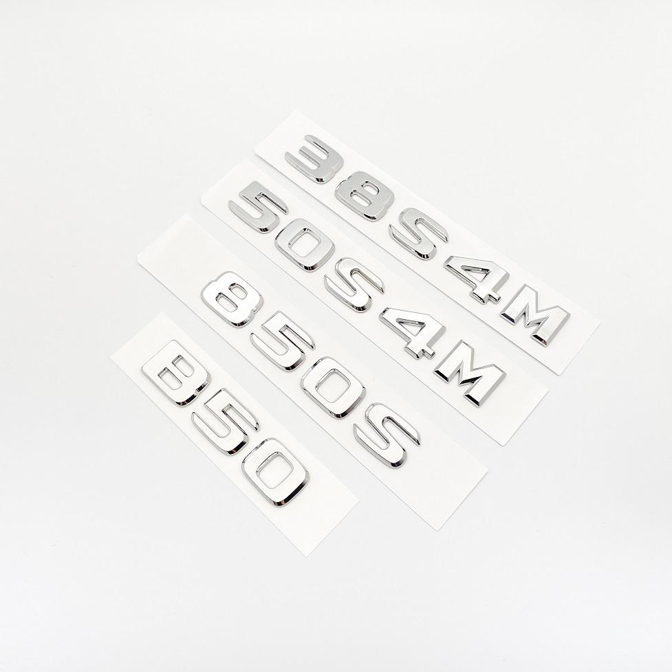 ABS Car Letters Logo 50S4M 38S4M 40S 60S B550 850S Badge Sticker Rear Trunk Emblem Decals for Mercedes Benz S W221 W222 W223