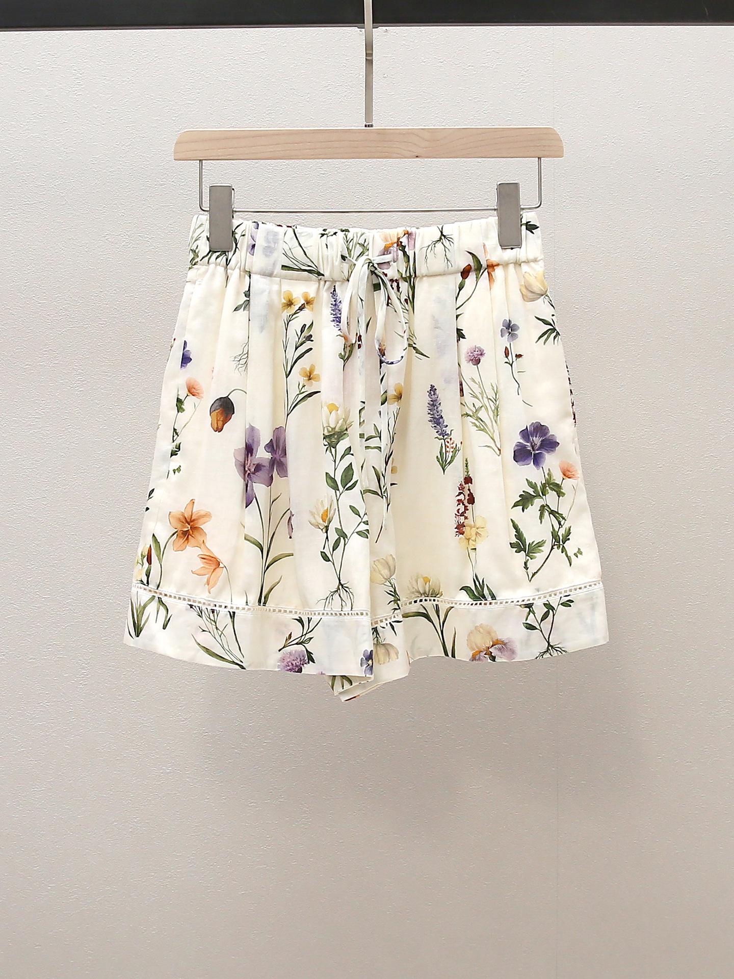 

High-End Women s French Holiday Long-Sleeve Shirt & Shorts Set Large