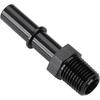 1/4 NPT Male to 3/8" SAE Quick Disconnect Male Push On EFI Fuel Fitting Adapter Straight Aluminum Black