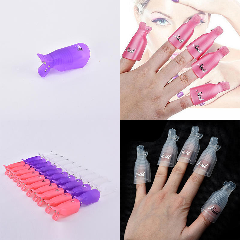 Plastic Nail Soak Off Uv Gel Art Polish Remover Wrap Gelish Clip Cap
