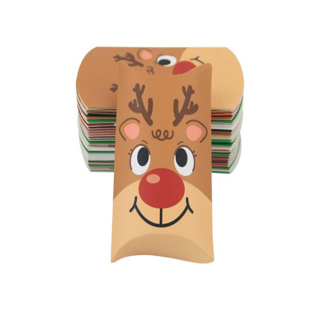 10PCS Handheld Candy Boxes Bags Merry Christmas Christmas Gift Bag  New Year Party Favors