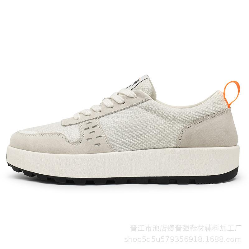 

Мужские нишевые высококачественные кожаные модные повседневные кеды, модные универсальные спортивные туфли, уличные парные кеды 39 бежевый