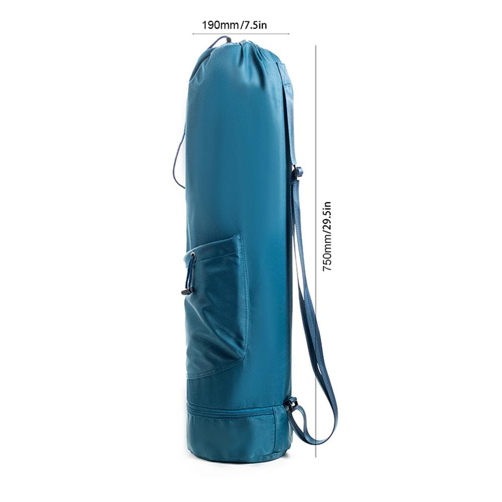 Yoga Mat Bag Portable Fitness Exercise Mat Carrier with Water Bottle Pocket, Bottom Wet Pocket,
