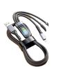 100W Transparent 3-in-1 Fast Charging Cable for Apple, Android, Huawei