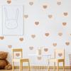 Yousheng 6Pcs Wall Decals, Heart Print Wall Stickers, Self-Adhesive Removable No Residue Waterproof Wall Decals for Bedroom Living Room Kids