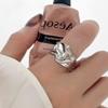 Sterling Silver Niche Design Open Ring: Korean Style, Stackable, Colorfast, Light Luxury