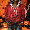 Women's Long Sleeve Halloween Print Hoodie Pullover with Casual Top