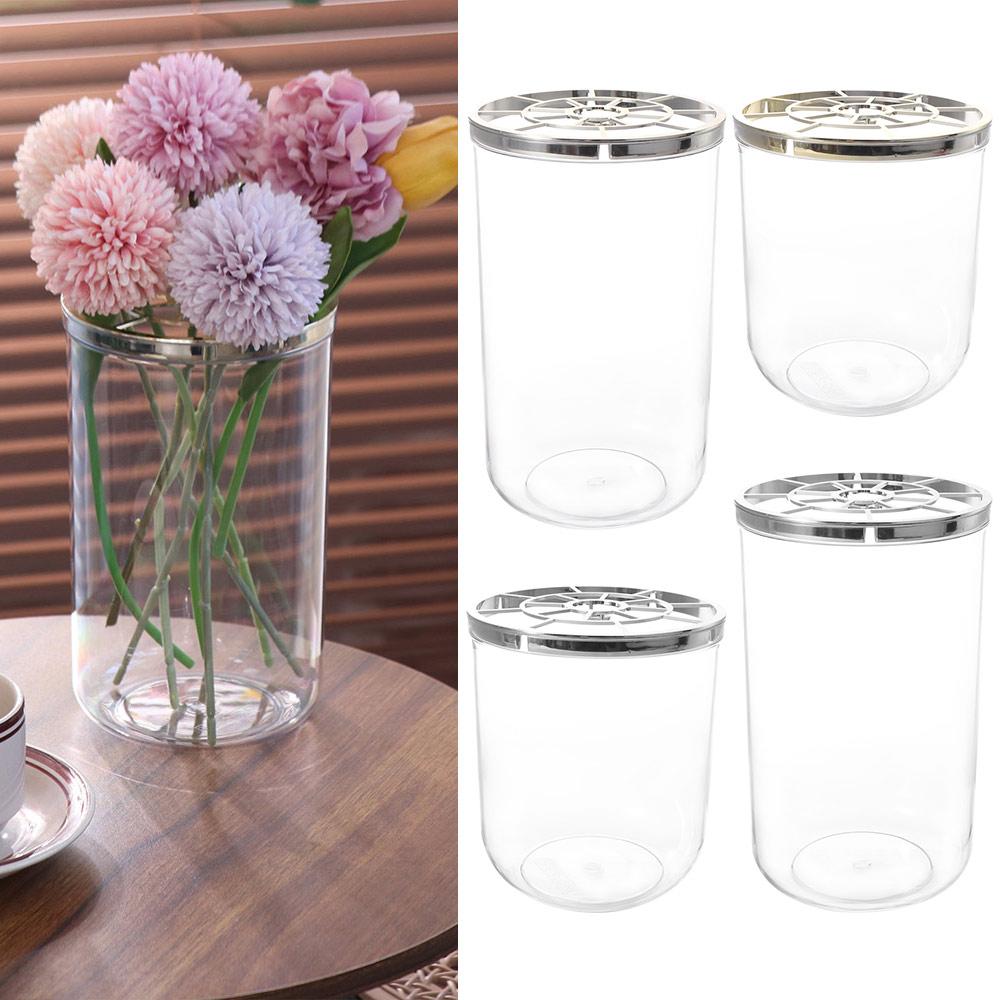 Thickened Flower Arrangement Bottle Unbreakable Clear Cylinder Vase  Home Decor