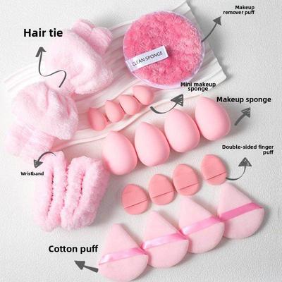 Soft Makeup Sponge Set – 20/33/40 Pcs Reusable Beauty Blender for Liquid & Cream Foundation, Wet or Dry Use