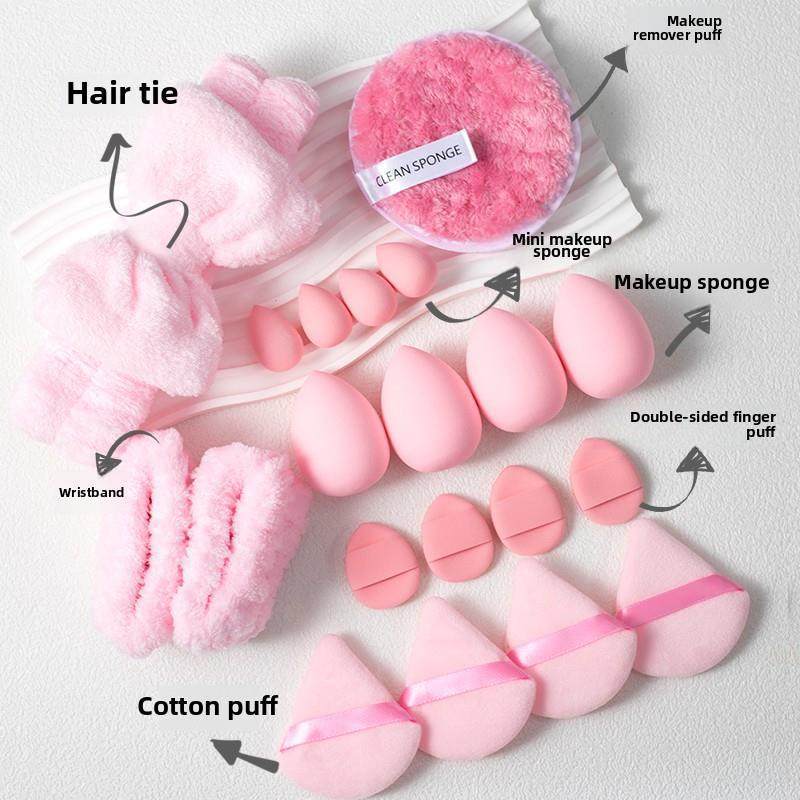 Soft Makeup Sponge Set – 20/33/40 Pcs Reusable Beauty Blender for Liquid  Cream Foundation, Wet or Dry Use