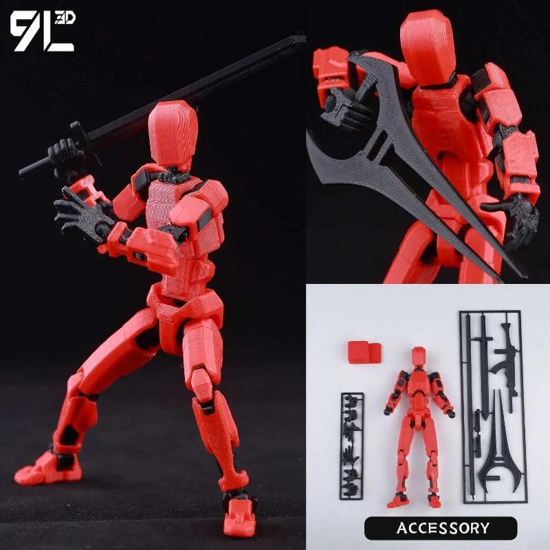 

Lucky13 New Anime Style Dummy13 T13 Joints Articulated Doll with Multi-Position Display Stand for Collectors красный