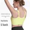 Front Zip Seamless High-Impact Fixed-Cup Sports Bra for Yoga and Fitness