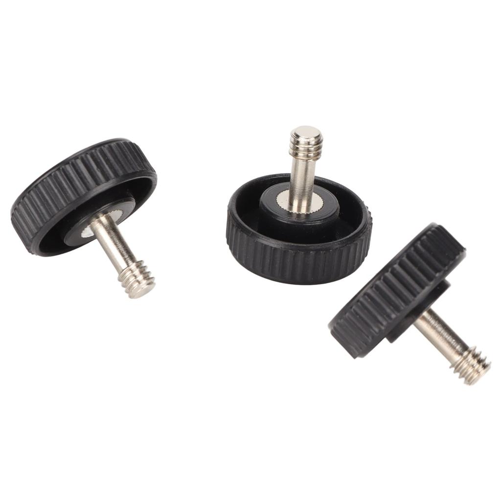 3PCS 1 4in Male Female Socket Screw Adapter Thumb Knob Quick Release for Camera Flash Bracket