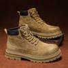Leather Martin boots, new autumn and winter mid-help boots, British fur high-top