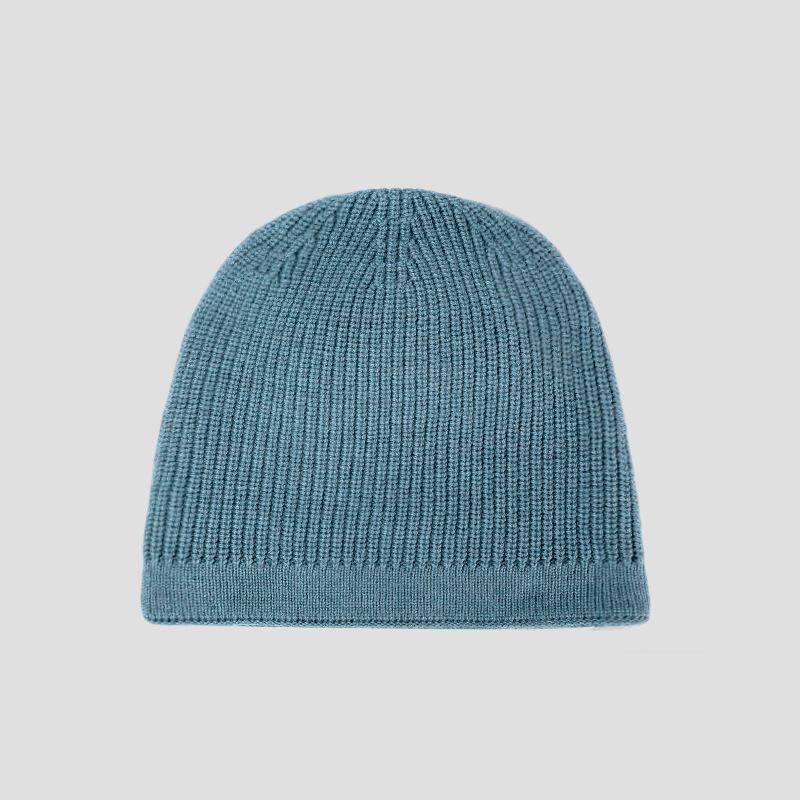 

Вязаная шапка большого размера для мужчин, осень-зима, двухслойная теплая шерстяная шапка, уличная шапка-пуловер для катания синий