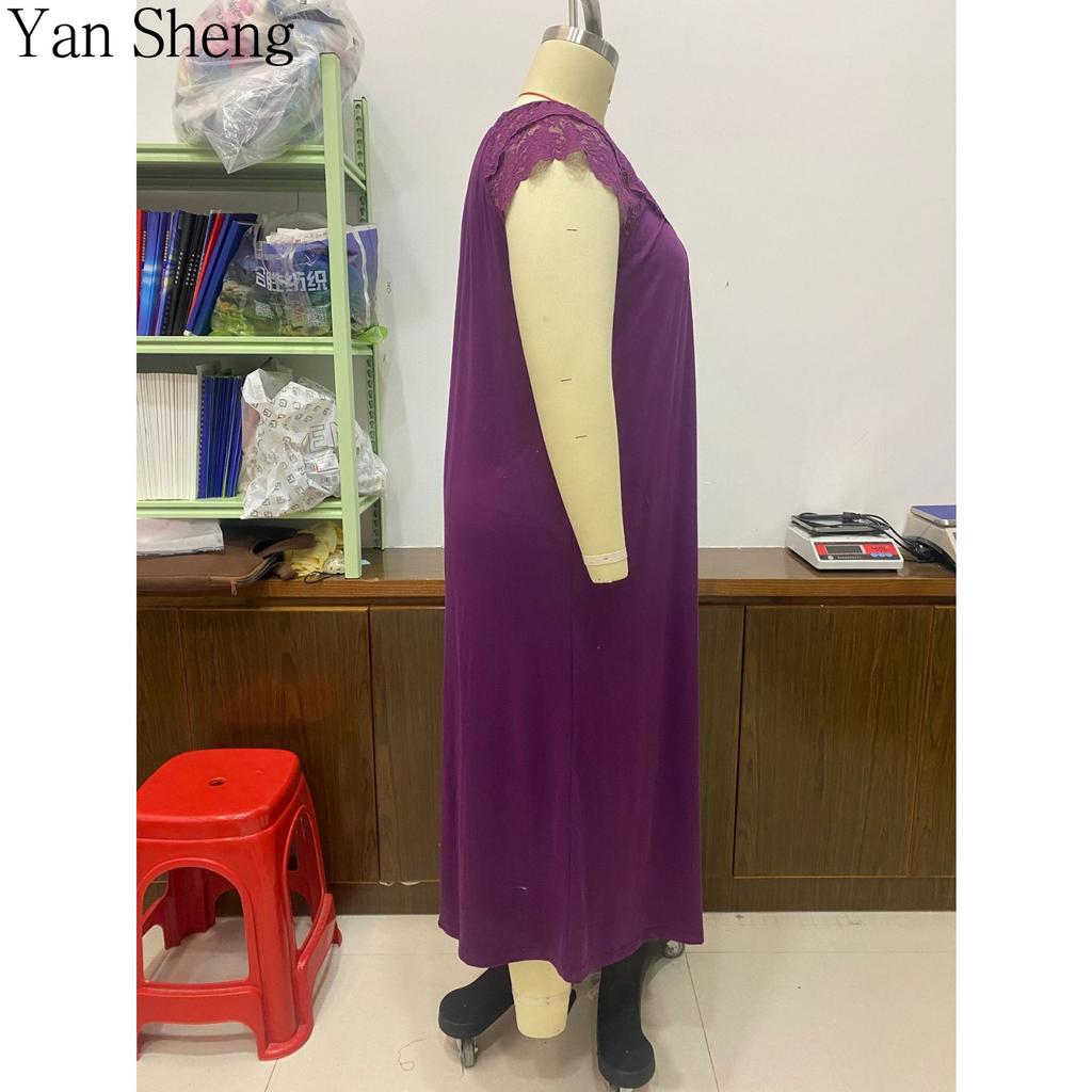Women Nightgown, Plus Size Solid Milk Silk Short Sleeve Loose Home Dress for Summer Daily Loungewear