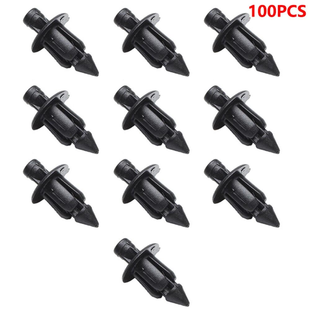 

100Pcs Black Fairing Rivet 6mm Setting Panel Rivets Bumper Rivets for Honda/Suzukii/Kawasakii 100pcs
