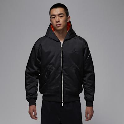 Jordan Puffer Jackets Men s Black Hooded Moderate Puffer Jacket L