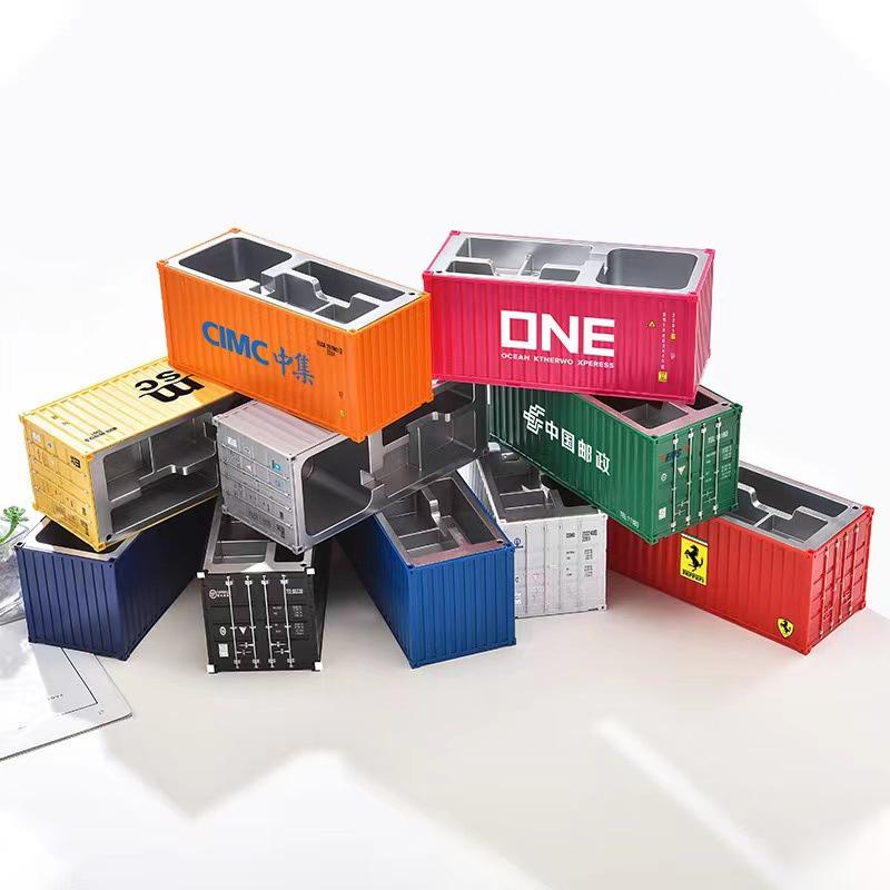 1:30 Simulation Schiffscontainer Modell Ornament Kunststoff Stifthalter Schreibtisch Schreibwaren Aufbewahrungsbox Visitenkartenorganizer