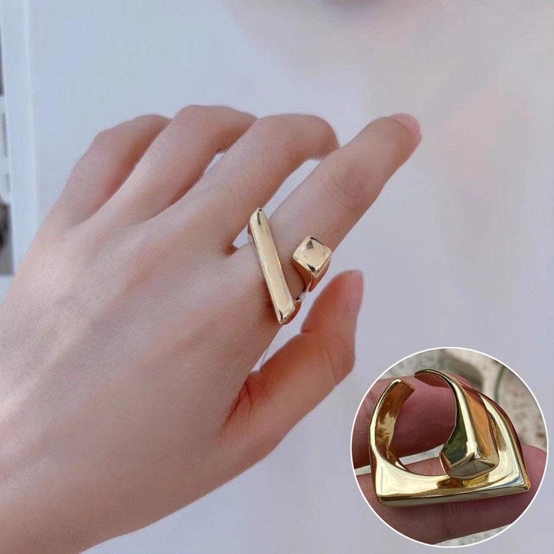 Korean Style S925 Silver-Plated Water Drop Crossover Open Ring – Women's Retro Fashion for Index Finger
