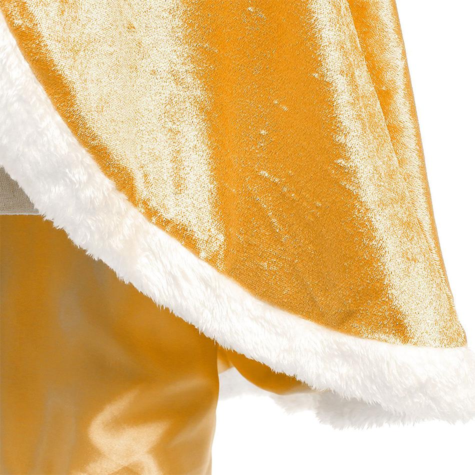 Mantello con Cappuccio da Principessa per Bambine Abbigliamento Invernale per Bambini Mantello Festa di Natale Halloween Costume Cosplay per Bambini Blu Viola Giallo Rosso