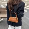 Frosted Vintage Boston Niche Design Premium Commuter Suede Small Bag Crossbody Bag Versatile Pillow Bag
